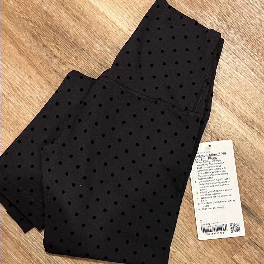 lululemon Flocked Polka Dot Leggings